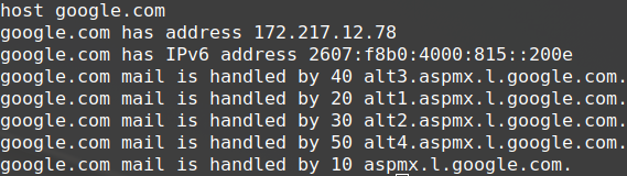 host google.com DNS Troubleshooting