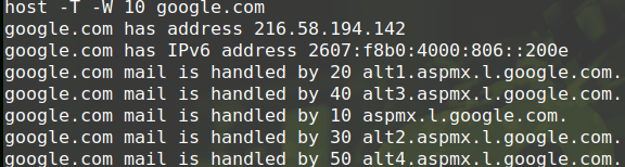 select time for host command