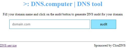 DNS.computer DNS Troubleshooting tool
