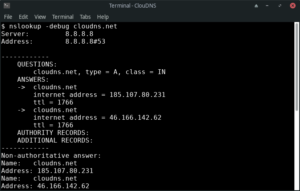 Which command is used to find IP address with FQDN?