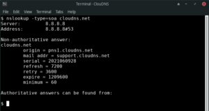 Which command is used to find IP address with FQDN?