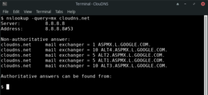 Which command is used to find IP address with FQDN?