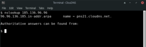 Command line: $ nslookup 10.20.30.40